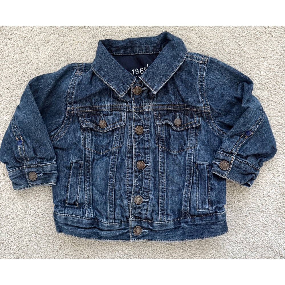 Baby Gap 1969 Kids Denim Jacket Blue Medium Wash Trucker 18-24 Months
